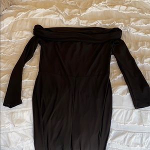 NWT Windsor off the shoulder black wide leg romper